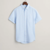 Gant Reg Linen Ss Shirt Capri Blue