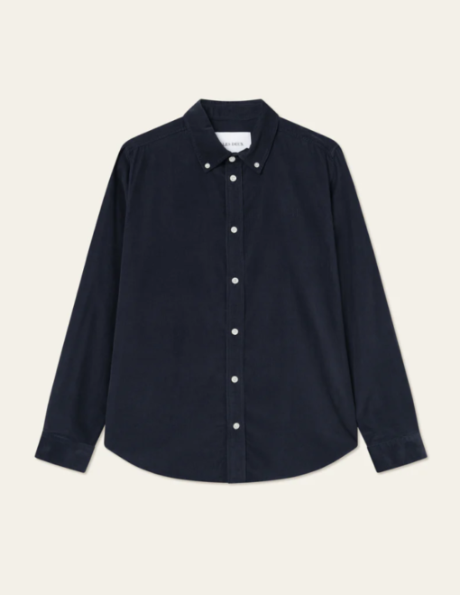 Les Deux Kristian Corduroy Shirt Dark Navy