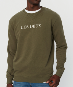 Les Deux Sweatshirt Olive Night/Ivory