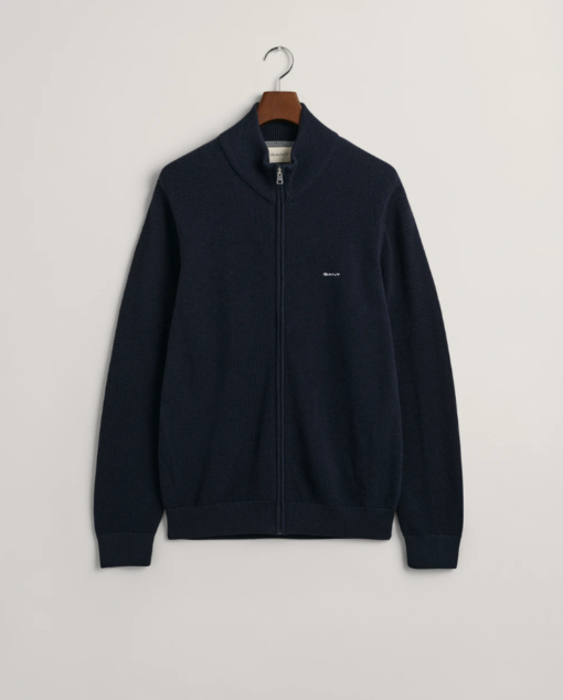 Gant Cotton Pique Zip Cardigan