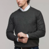 Hansen & Jacob 2Tone Herringbone Knit Crew Neck