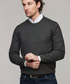 Hansen & Jacob 2Tone Herringbone Knit Crew Neck