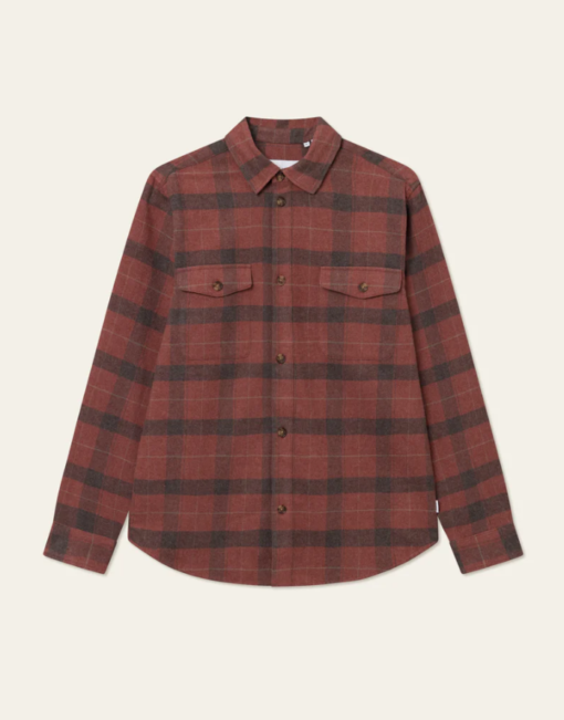 Les Deux Lennon Flannel Check Coffee Brown/Fired Brick