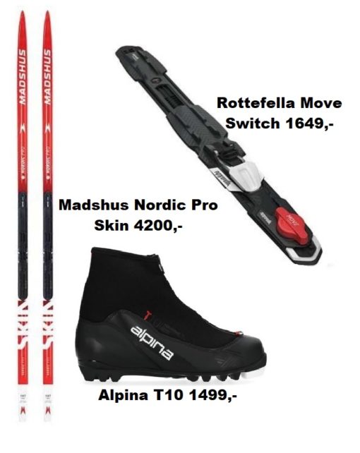 Madshus Nordic Pro, Felleskipakke med Rottefella Move Switch og Alpina t10 støvel
