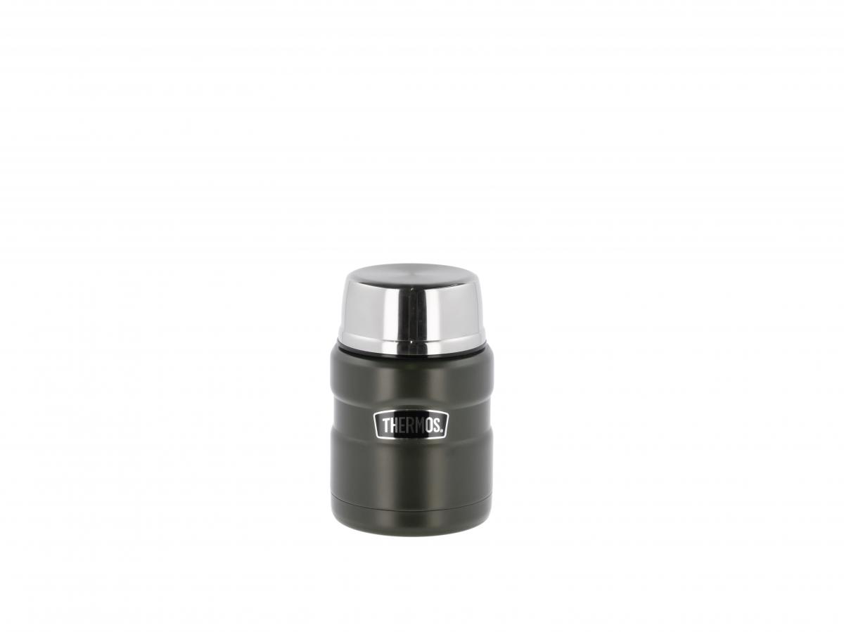 Thermos  Stainless King mattermos med skje 470 ml - militærgrønn