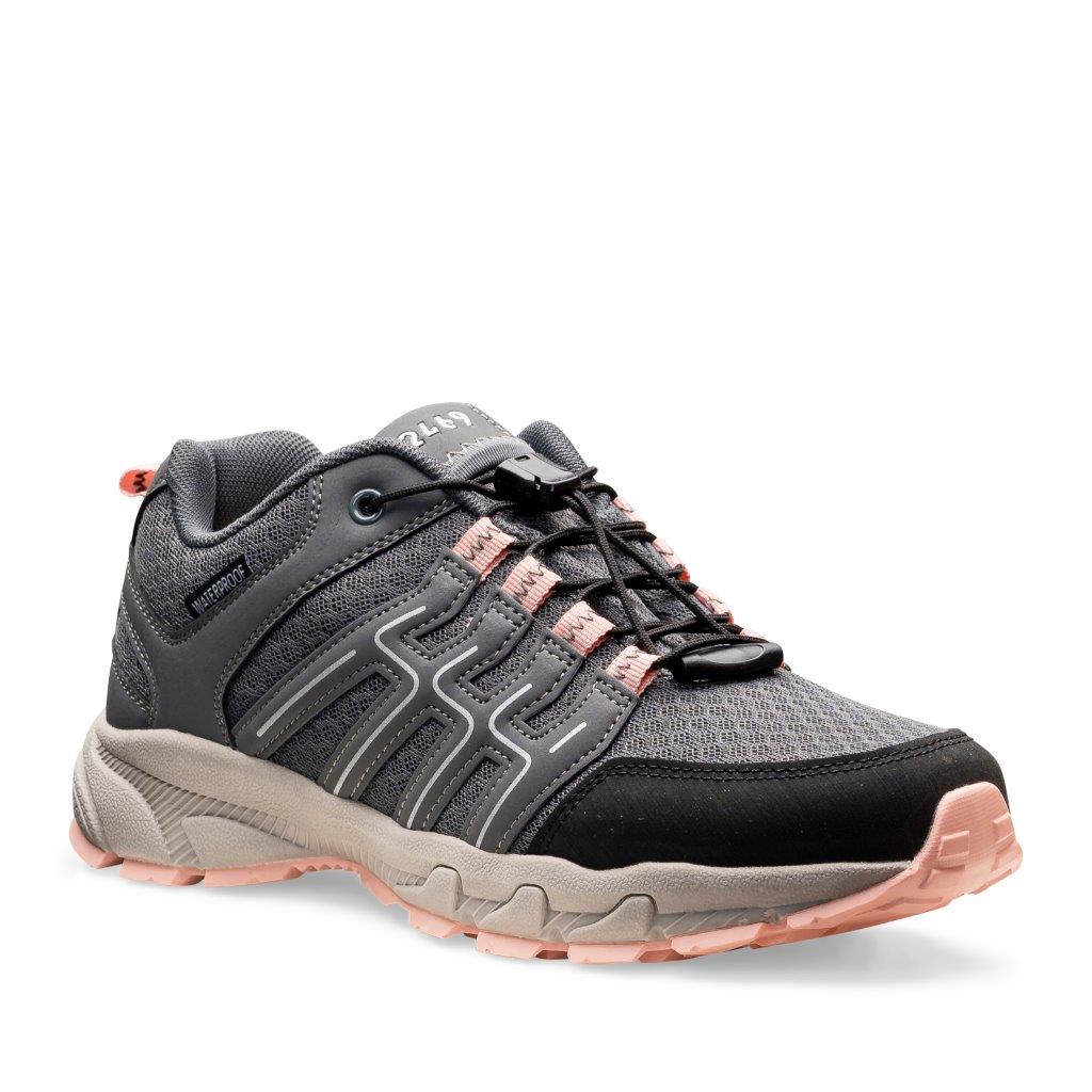 2469 Sneakers Waterproof, Dark Grey/Pink, Dame