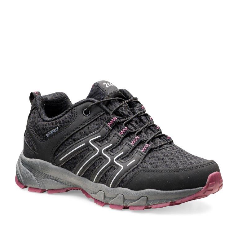 2469, Sneakers Waterproof, Black/Purple
