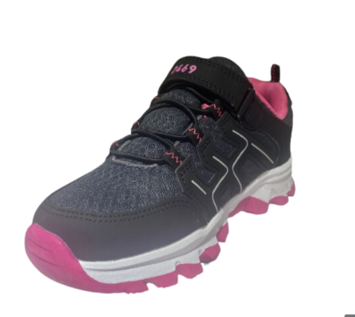 2469, Sneakers Waterproof, Dark Grey/Pink, barn