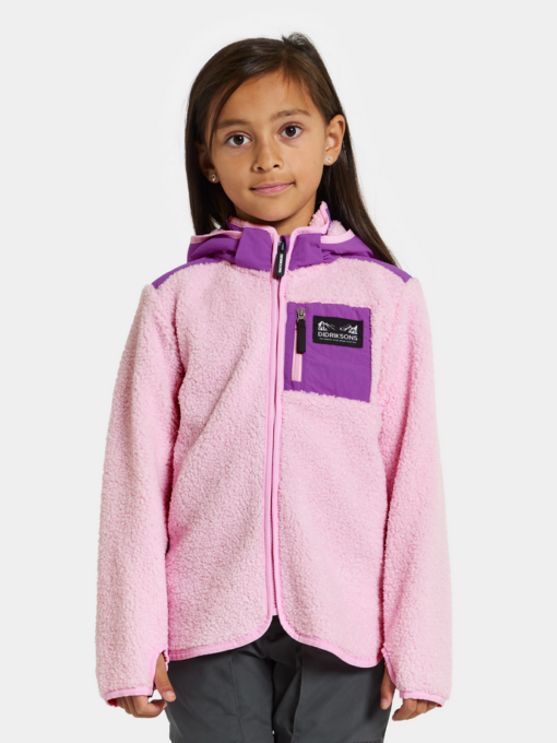 Didriksons Exa Full Zip, Rosa, Barn