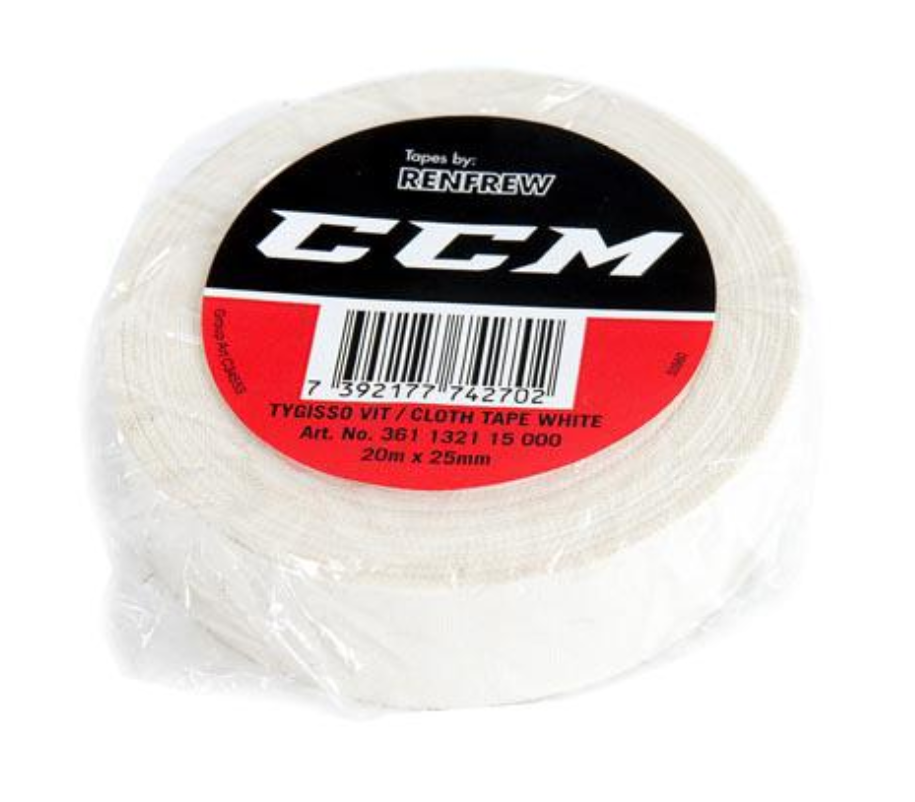 Ccm  TAPE CLOTH 20MX25MM WH