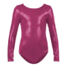 Fibra  Gym Leotard Basic Turndrakt, Lang arm, Rosa