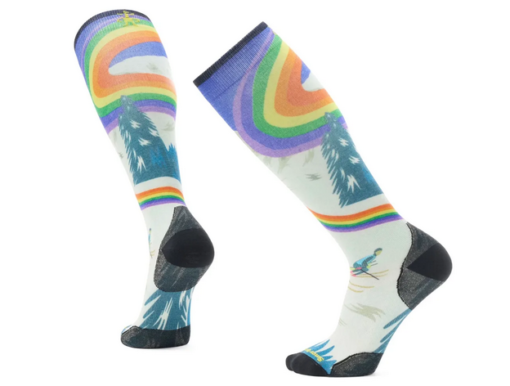 Smartwool  Ski Zero Cushion Rainbow Trails Print Otc Socks