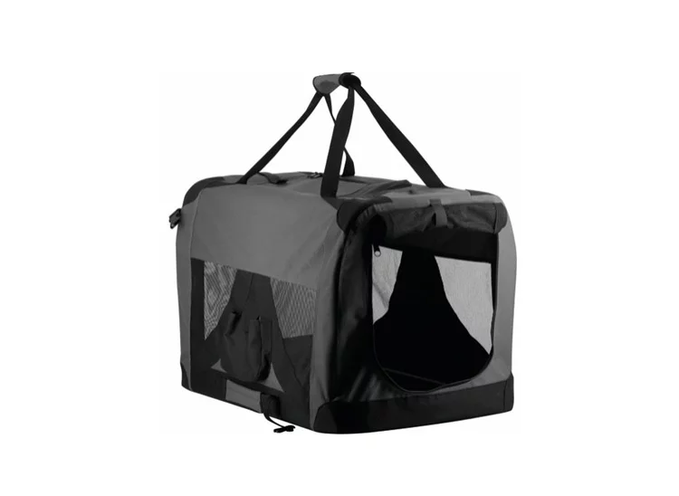 PET SOFT CRATE, XXXL, 102x69x69cm, Grå/Sort