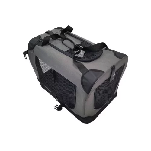 PET SOFT CRATE, XXL, 91,4x63,5x63,5cm. Grå/Sort