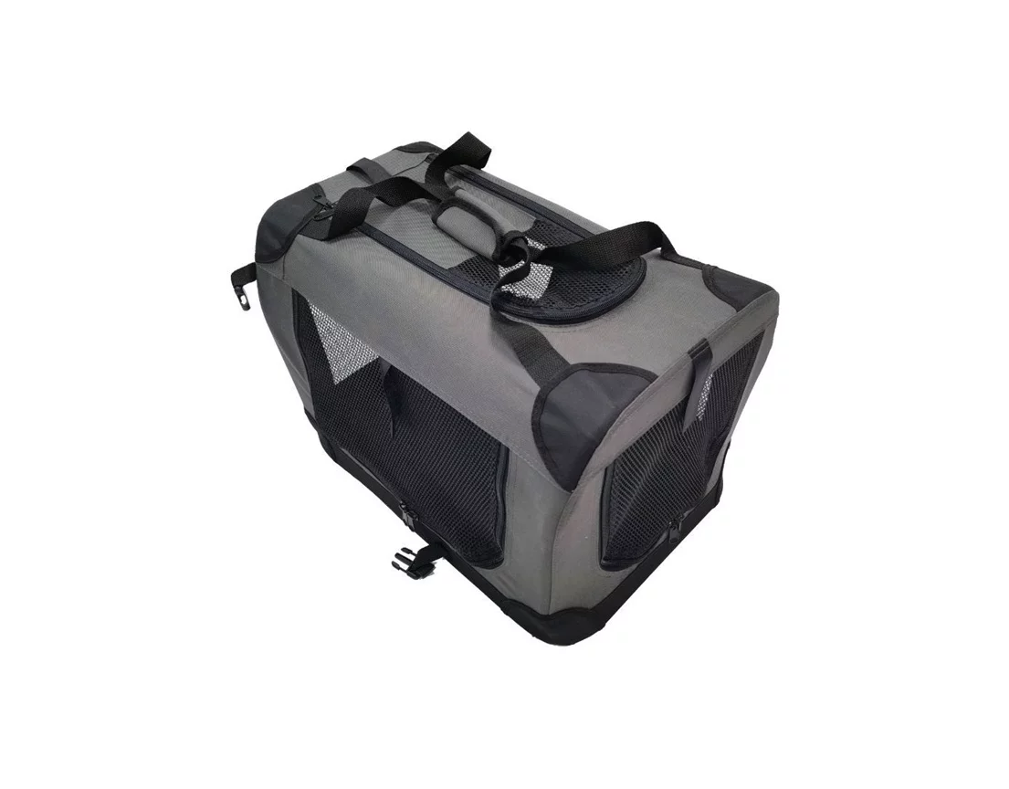 PET SOFT CRATE, XXL, 91,4x63,5x63,5cm. Grå/Sort