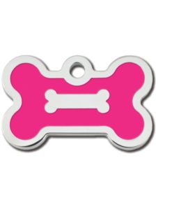 ID-MERKE Hundebein, rosa epoxy, lite
