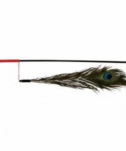 FISKESTANG m/påfuglfjær, 47cm.