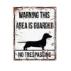 SKILT "No trespassing", Dachs, 25x20cm.