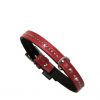 Halsband Art Leather Monte Carlo 1Rad Str. Röd 14Mmx27Cm