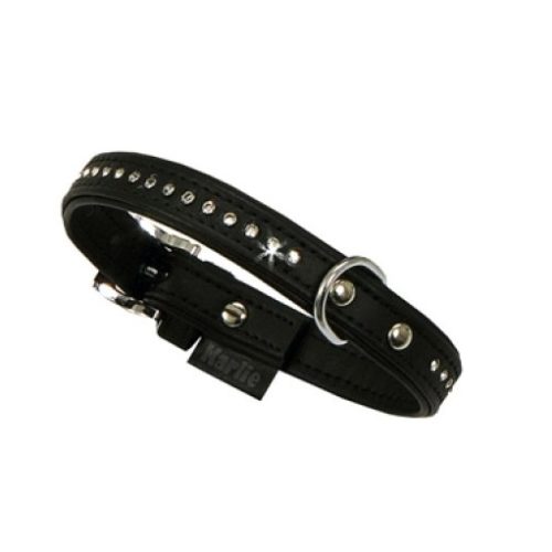 Halsband Art Leather Monte Carlo 1Rad Str. Svart 14Mmx37Cm