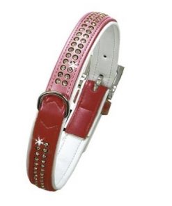 Halsband Art Leather Monte Carlo 2Rad Str. Röd 22Mmx50Cm