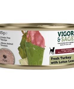 VS Lotus Leaf & Fresh Turkey Dog Food-185G Can