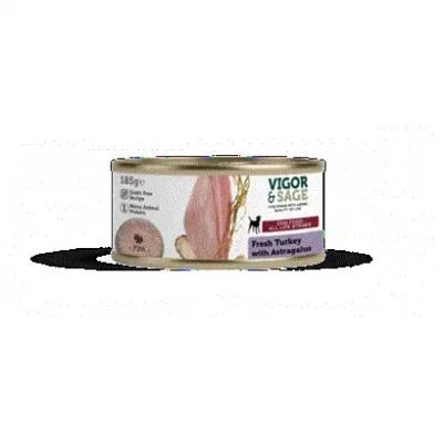 VS Astragalus & Fresh Turkey, Våtfór, Hund, 185g. (NB! Datovare)
