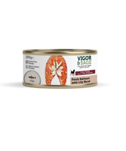 VS Lily Root & Fresh Salmon, Våtfór, Hund, 180g.