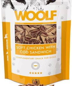 WOOLF Soft Chicken with Cod sandwich, 100g.