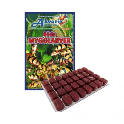 RØDE MYGGLARVER Af, 100g. Blisterpakning