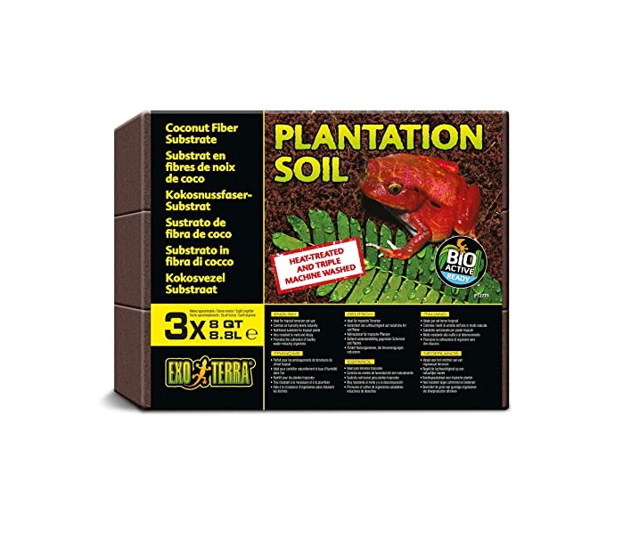 PLANTATION SOIL ExoTerra, 3x 8.8L. Tropiskt Substrat