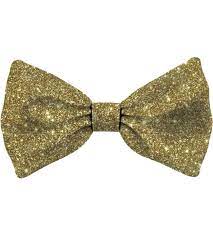 Julesløyfe Gull glitter XS