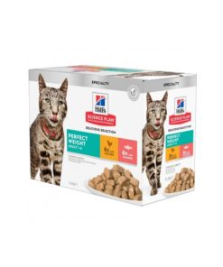HILLS Sp. Adult Cat, Perfect Weight, Chicken & Salmon, 12x85g. Multipack
