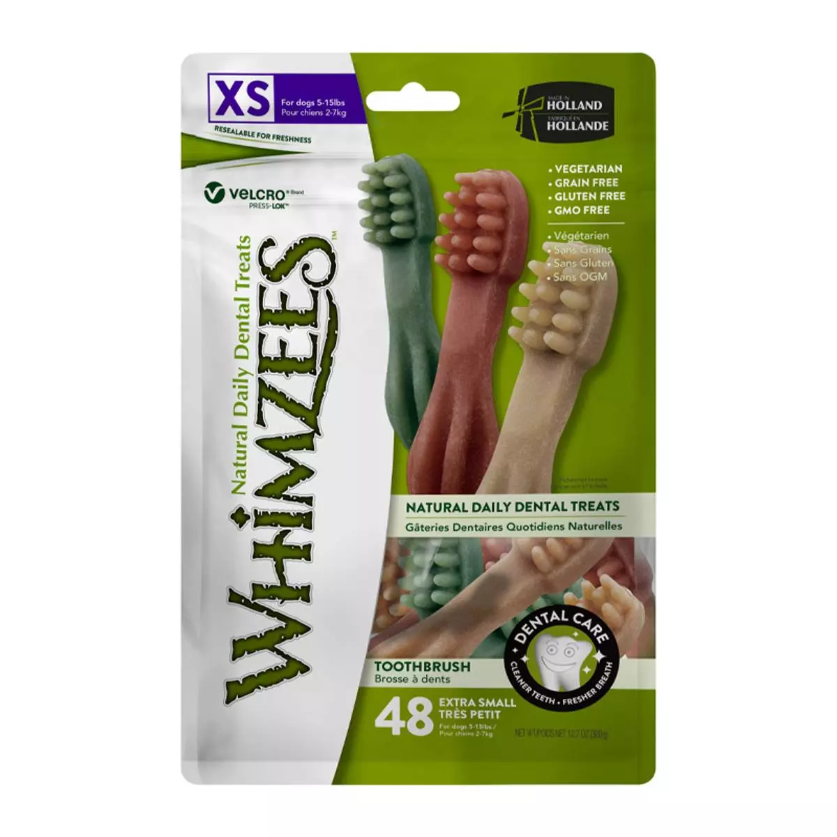 WHIMZEES Tannbørste, Xs, Pose 48 Stk