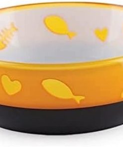 Kattskål Tung Botten Orange 300Ml