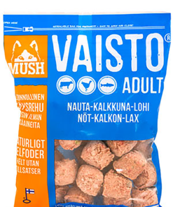Mush Vaisto Okse-Kalkun-Laks (Blå) 800 g/Kjøttboller