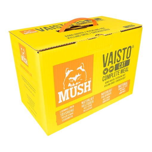 Mush Vaisto Cat Kylling-Okse (Gul) 7,5 kg/Kjøttboller