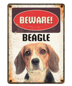 Metallskilt Beware 21X14,8Cm
