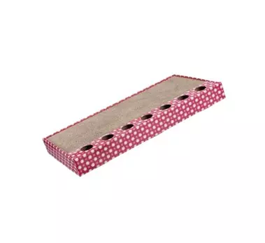 Trixie, Klorebrett i papp m/leker, Rosa, 48×25cm. Katt