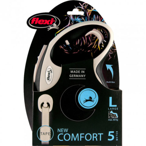 FLEXI 'New Comfort', L, 5m. Tape, Svart