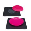 Yummynator, Non-Slip Bowl System, 400 Ml/24 × 24 Cm, Pink/Grey