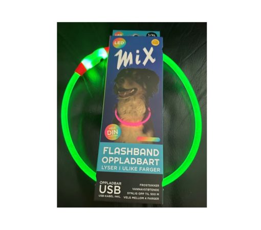 FLASHBÅND Multi Color, m/Usb Lader, L/Xl, 40-60cm.