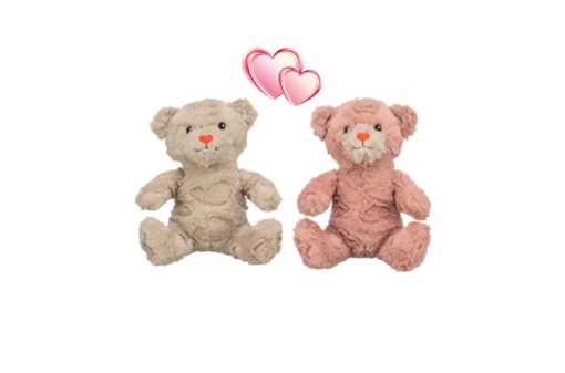 TEDDY Valentines, Plysj, Beige/Rosa, 24cm.