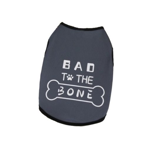 T-SKJORTE "Bad to the bone", Grå, M (30cm.)