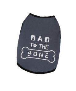 T-SKJORTE "Bad to the bone", Grå, L (34cm.)