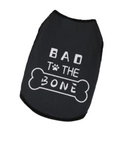 T-SKJORTE "Bad to the bone", Svart, XL (37cm.)