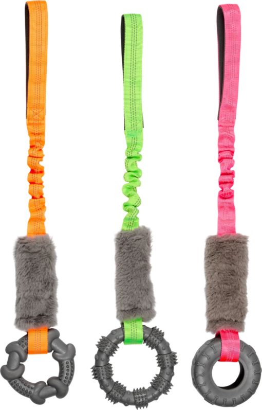 Companion Bungee Tug Toy With Tpr Ring, Mixed Assortment