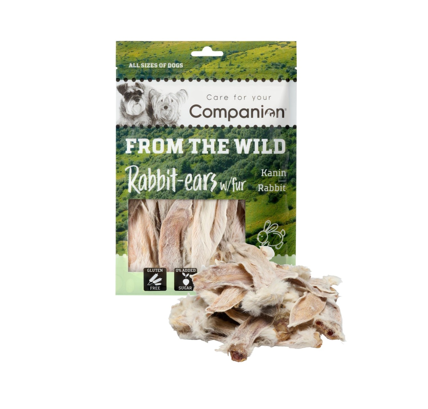 Companion Natural Snacks , Kanin ører m/pels