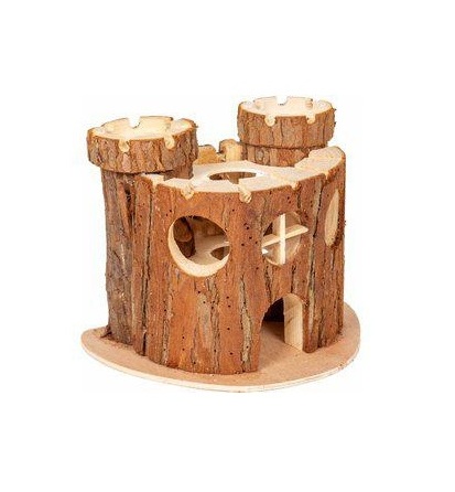 Natural Wooden Castle 17X12X15Cm