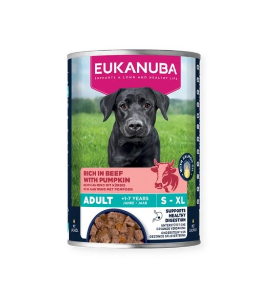 EUK WET, Adult Dogs, Beef With Pumpkin 400g.